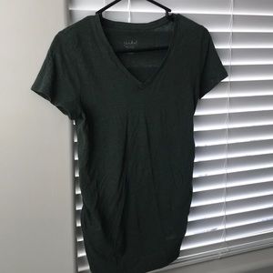 Olive green maternity shirt